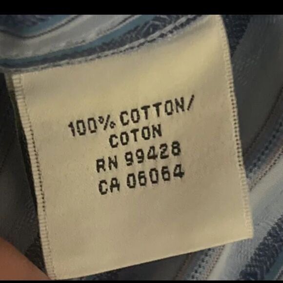 Bugatchi Uomo Men's Blue Striped Cotton Casual Shirt L Large - Picture 6 of 6